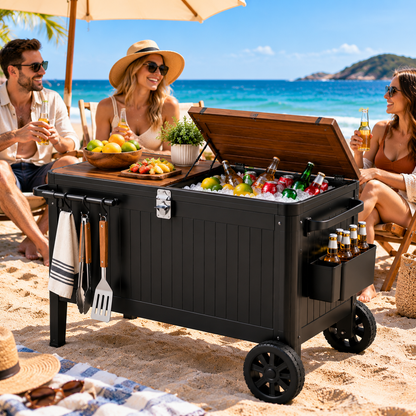 AquaHaven Premium Portable Outdoor Cooler Table