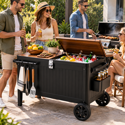 AquaHaven Premium Portable Outdoor Cooler Table