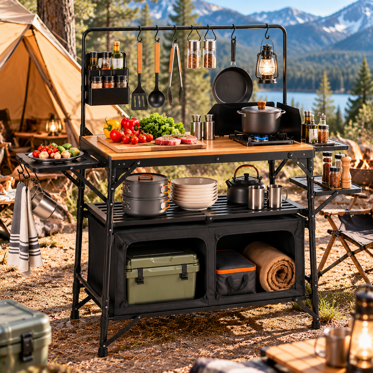 TrailBase Premium Portable Outdoor Kitchen Station