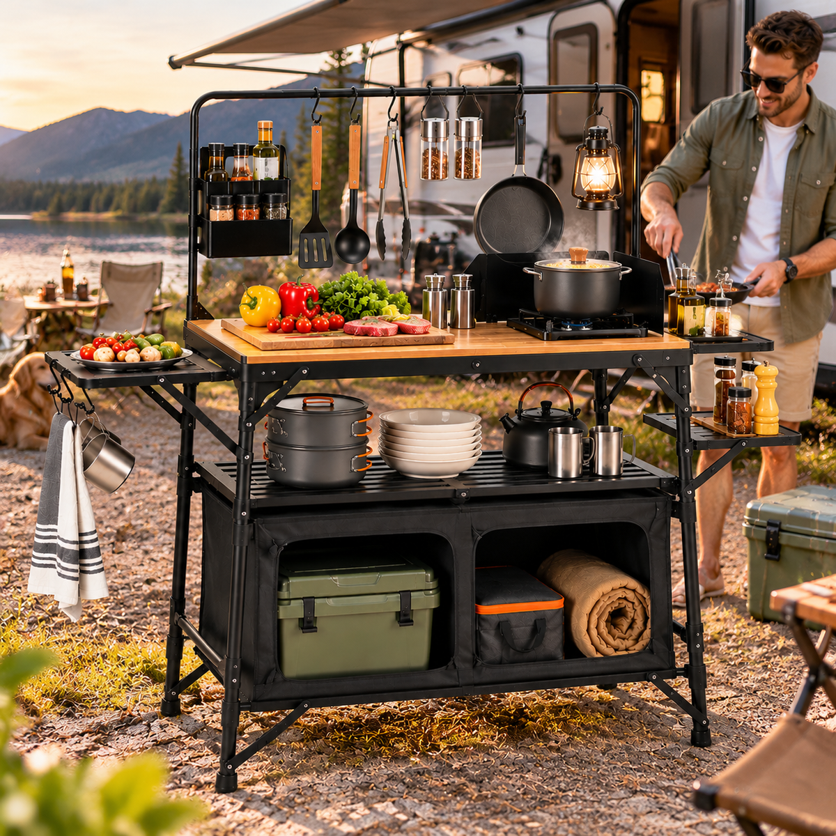 TrailBase Premium Portable Outdoor Kitchen Station