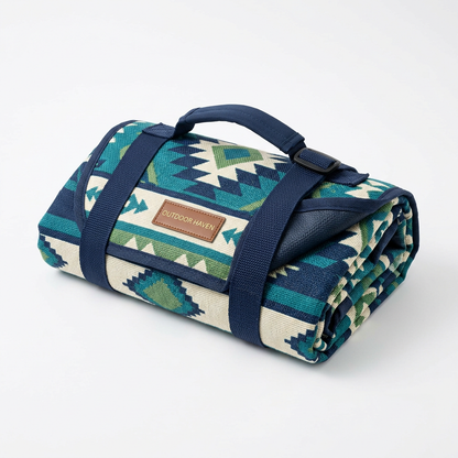 TrailNest Picnic Blanket folded neatly - white background product shot
