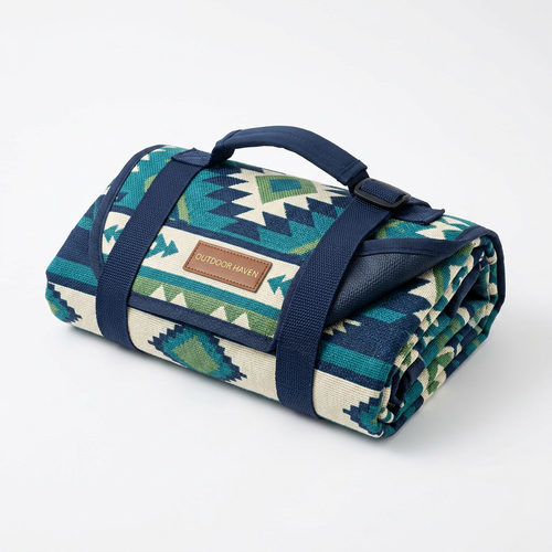 TrailNest Picnic Blanket folded neatly - white background product shot